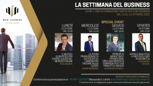 La settimana del business dal 10 al 14 ottobre, webinar gratuiti sul web marketing